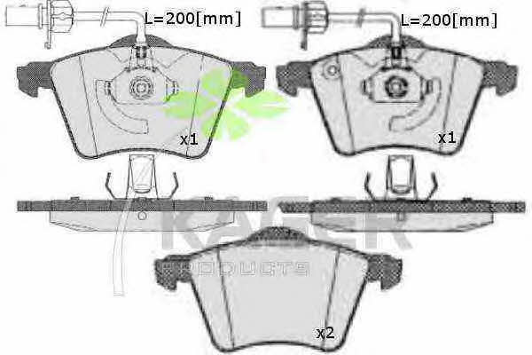 Kager 35-0469 Brake Pad Set, disc brake 350469