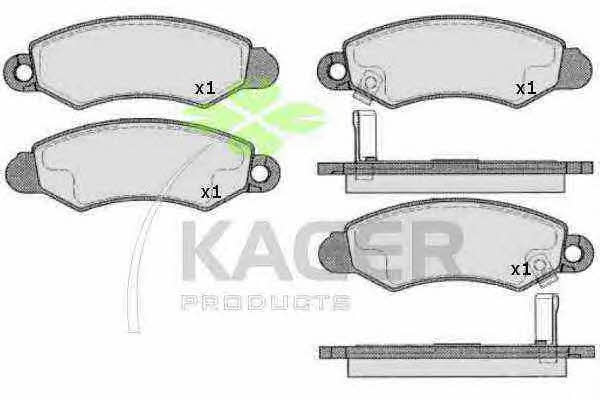 Kager 35-0479 Brake Pad Set, disc brake 350479