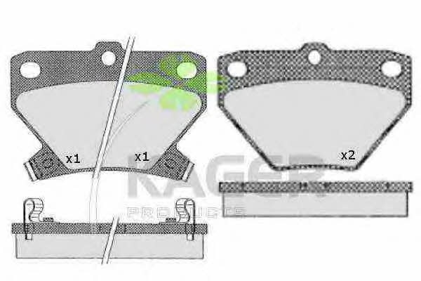 Kager 35-0498 Brake Pad Set, disc brake 350498