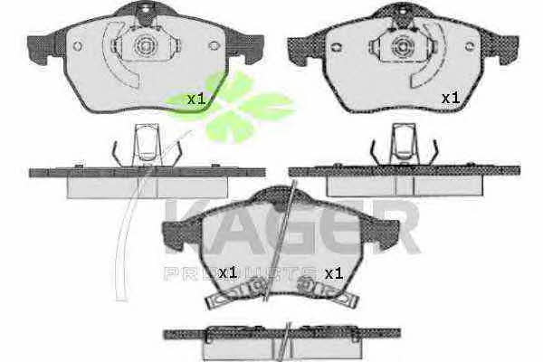 Kager 35-0529 Brake Pad Set, disc brake 350529