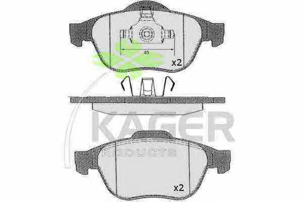 Kager 35-0533 Brake Pad Set, disc brake 350533