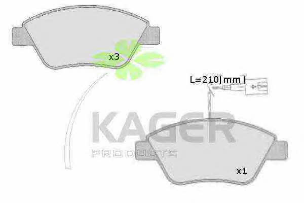 Kager 35-0543 Brake Pad Set, disc brake 350543