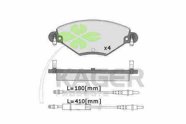 Kager 35-0548 Brake Pad Set, disc brake 350548