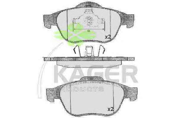 Kager 35-0556 Brake Pad Set, disc brake 350556