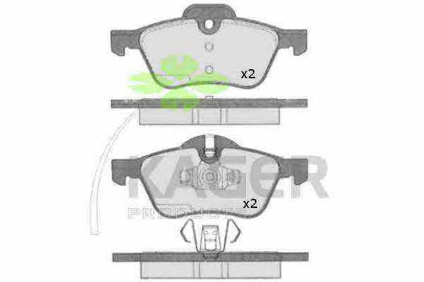 Kager 35-0562 Brake Pad Set, disc brake 350562