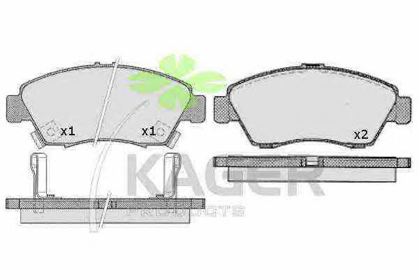 Kager 35-0594 Brake Pad Set, disc brake 350594