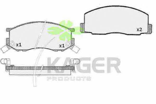 Kager 35-0597 Brake Pad Set, disc brake 350597