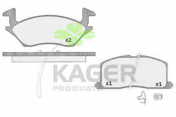Kager 35-0598 Brake Pad Set, disc brake 350598