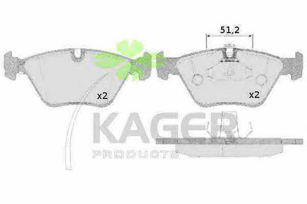 Kager 35-0615 Brake Pad Set, disc brake 350615