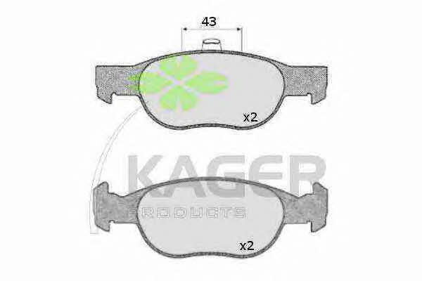 Kager 35-0642 Brake Pad Set, disc brake 350642