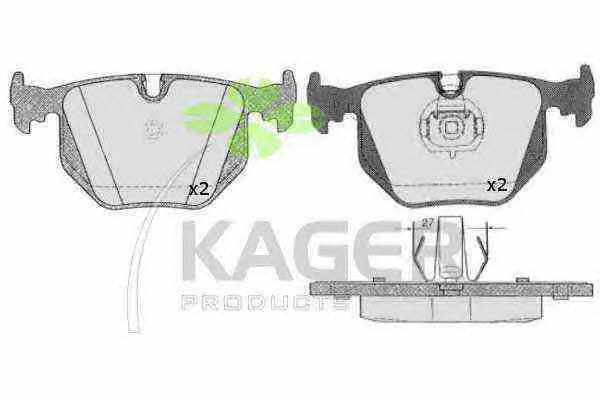 Kager 35-0665 Brake Pad Set, disc brake 350665