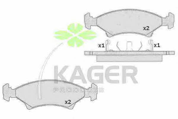 Kager 35-0673 Brake Pad Set, disc brake 350673