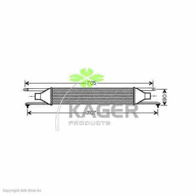 Kager 31-3998 Intercooler, charger 313998
