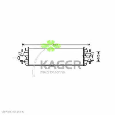 Kager 31-4098 Intercooler, charger 314098