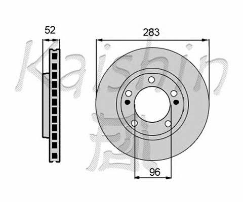 Kaishin CBR009 Front brake disc ventilated CBR009