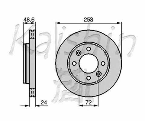 Kaishin CBR013 Front brake disc ventilated CBR013