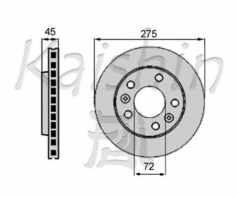 Kaishin CBR014 Front brake disc ventilated CBR014