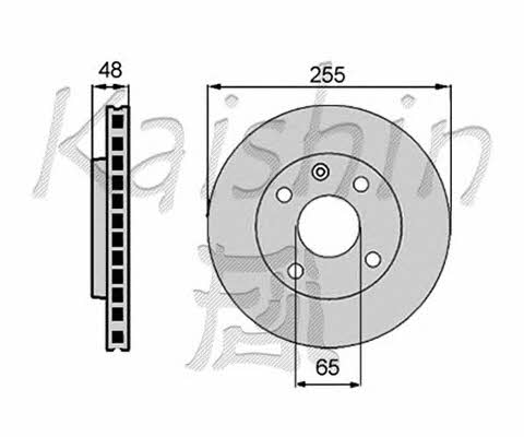 Kaishin CBR015 Front brake disc ventilated CBR015