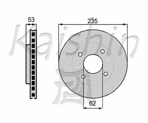 Kaishin CBR018 Front brake disc ventilated CBR018