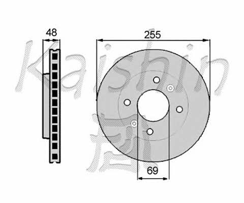 Kaishin CBR019 Front brake disc ventilated CBR019