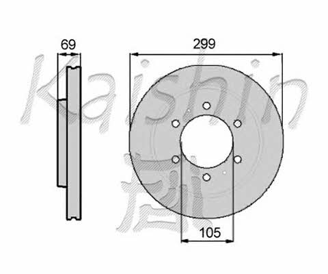Kaishin CBR042 Rear brake disc, non-ventilated CBR042