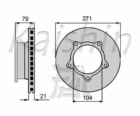 Kaishin CBR045 Front brake disc ventilated CBR045