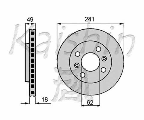 Kaishin CBR048 Front brake disc ventilated CBR048