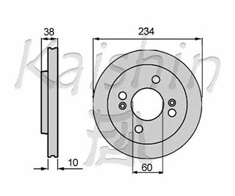 Kaishin CBR049 Rear brake disc, non-ventilated CBR049