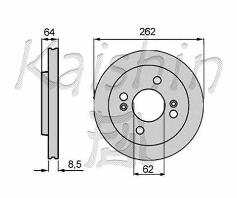 Kaishin CBR051 Rear brake disc, non-ventilated CBR051
