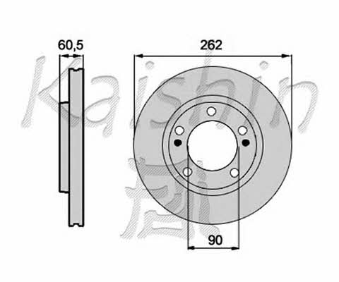 Kaishin CBR318 Rear brake disc, non-ventilated CBR318