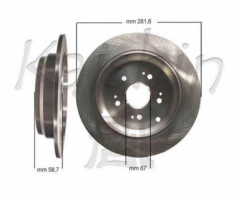 Kaishin CBR363 Rear brake disc, non-ventilated CBR363