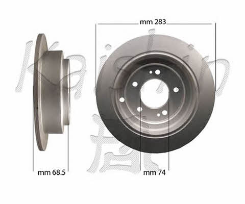 Kaishin CBR374 Rear brake disc, non-ventilated CBR374