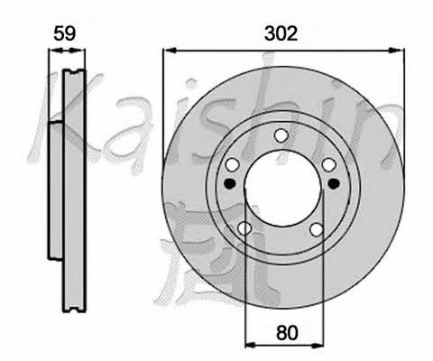 Kaishin CBR375 Rear brake disc, non-ventilated CBR375