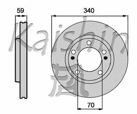 Kaishin CBR417 Rear brake disc, non-ventilated CBR417