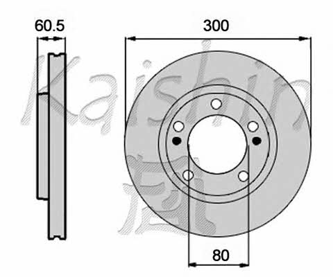 Kaishin CBR455 Rear brake disc, non-ventilated CBR455