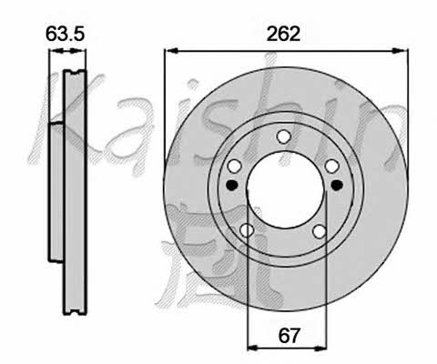 Kaishin CBR478 Rear brake disc, non-ventilated CBR478