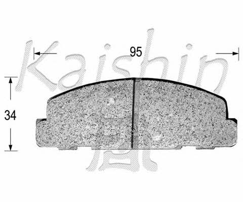 Kaishin D0003 Brake Pad Set, disc brake D0003