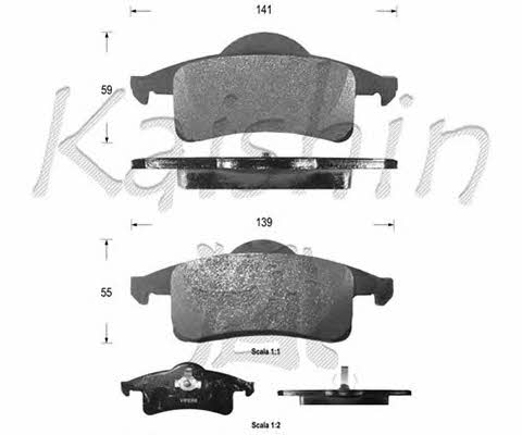Kaishin D10026 Brake Pad Set, disc brake D10026