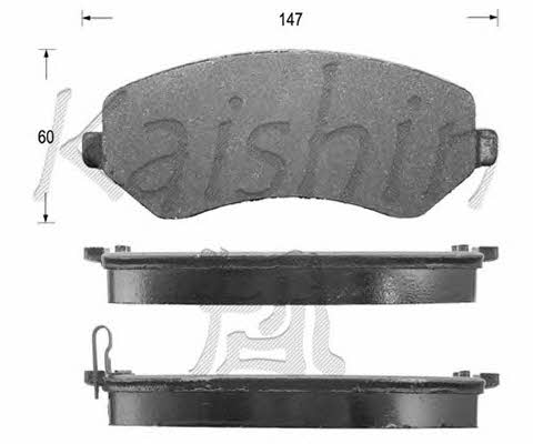Kaishin D10044 Brake Pad Set, disc brake D10044