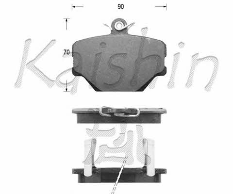 Kaishin D10049 Brake Pad Set, disc brake D10049