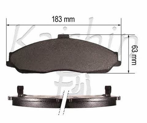 Kaishin D10161 Brake Pad Set, disc brake D10161