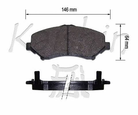 Kaishin D10173 Brake Pad Set, disc brake D10173