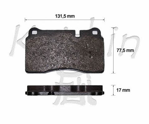 Kaishin D10176 Brake Pad Set, disc brake D10176