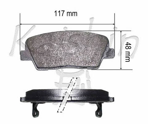 Kaishin D10184 Brake Pad Set, disc brake D10184