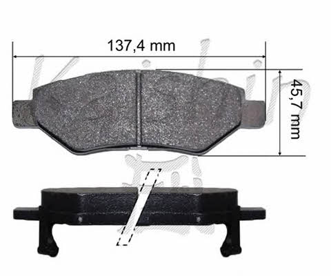 Kaishin D10194 Brake Pad Set, disc brake D10194