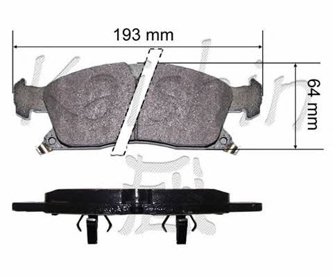 Kaishin D10200 Brake Pad Set, disc brake D10200