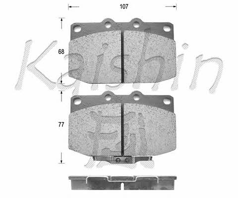 Kaishin D3038 Brake Pad Set, disc brake D3038