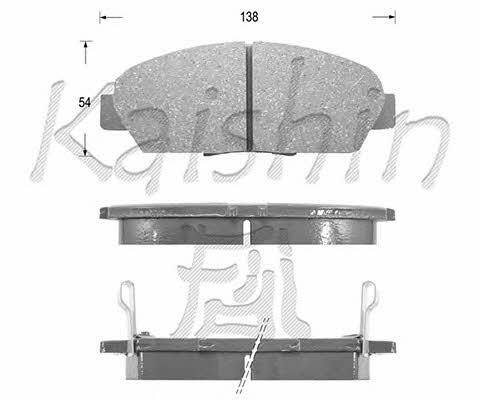 Kaishin D5077 Brake Pad Set, disc brake D5077