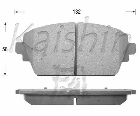 Kaishin FK1247 Brake Pad Set, disc brake FK1247