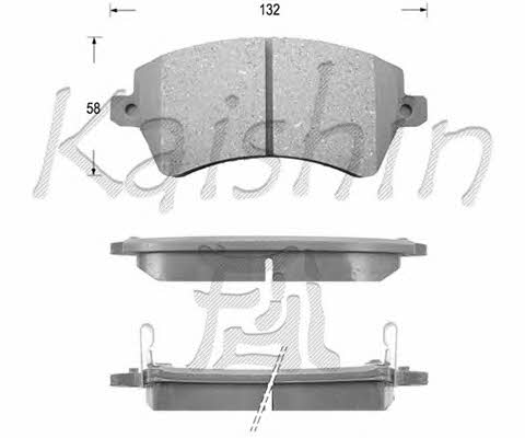 Kaishin FK2224 Brake Pad Set, disc brake FK2224